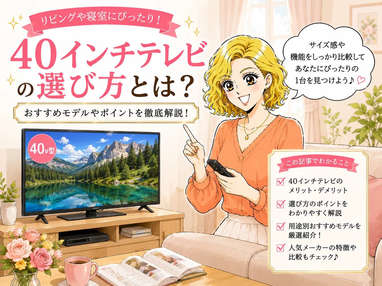 40型テレビのおすすめ厳選10アイテム！視聴スタイルに合う選び方のコツも