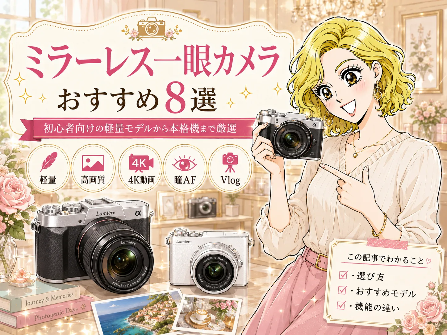ミラーレス一眼カメラのおすすめ8選！初心者向けの軽量モデルから本格機まで厳選