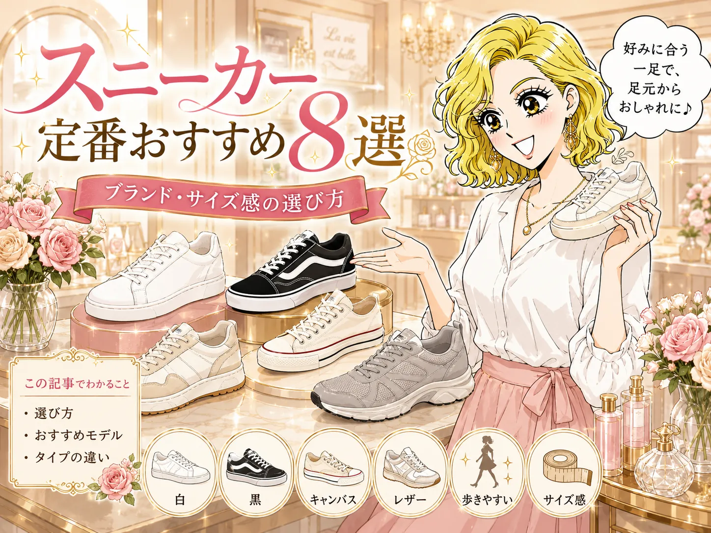 スニーカー定番おすすめ8選｜ブランド・サイズ感の選び方