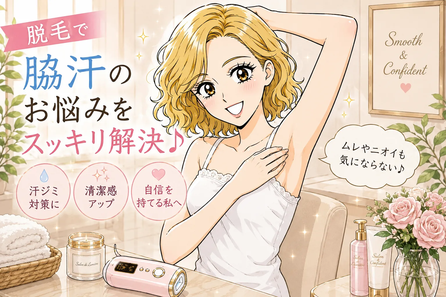 脱毛後に脇汗が増えた？原因とにおい・汗染み対策を解説