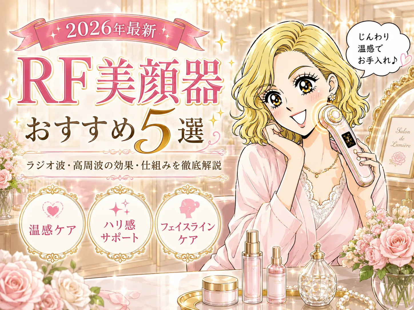 RF美顔器おすすめ5選｜ラジオ波・高周波の選び方6軸と仕組み