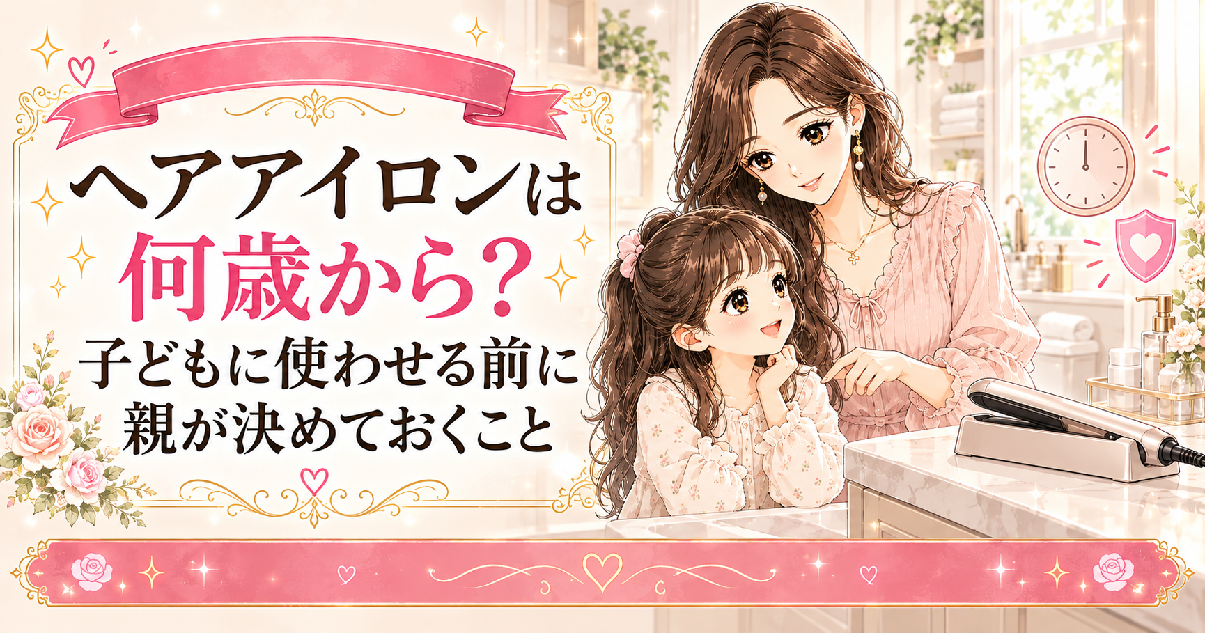 ヘアアイロンは何歳から？子どもに使わせる前に親が決めておくこと