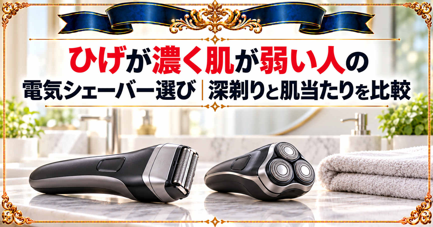 ひげが濃く肌が弱い人の電気シェーバー選び｜深剃りと肌当たりを比較