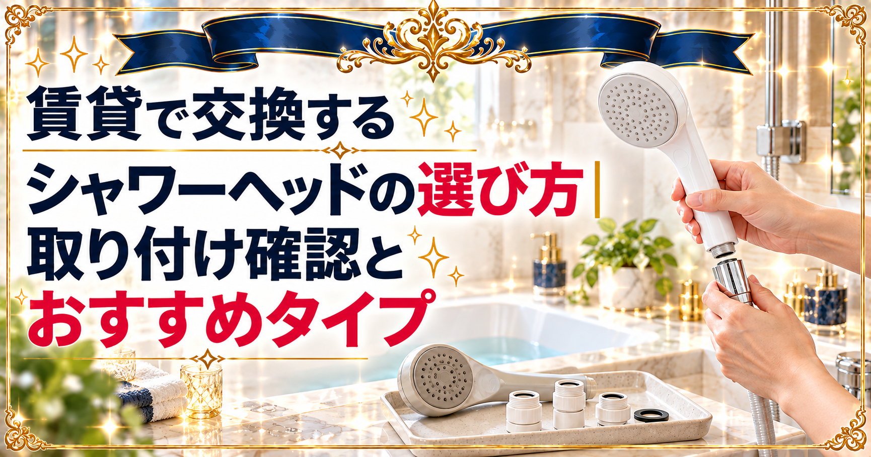 賃貸で交換するシャワーヘッドの選び方｜取り付け確認とおすすめタイプ