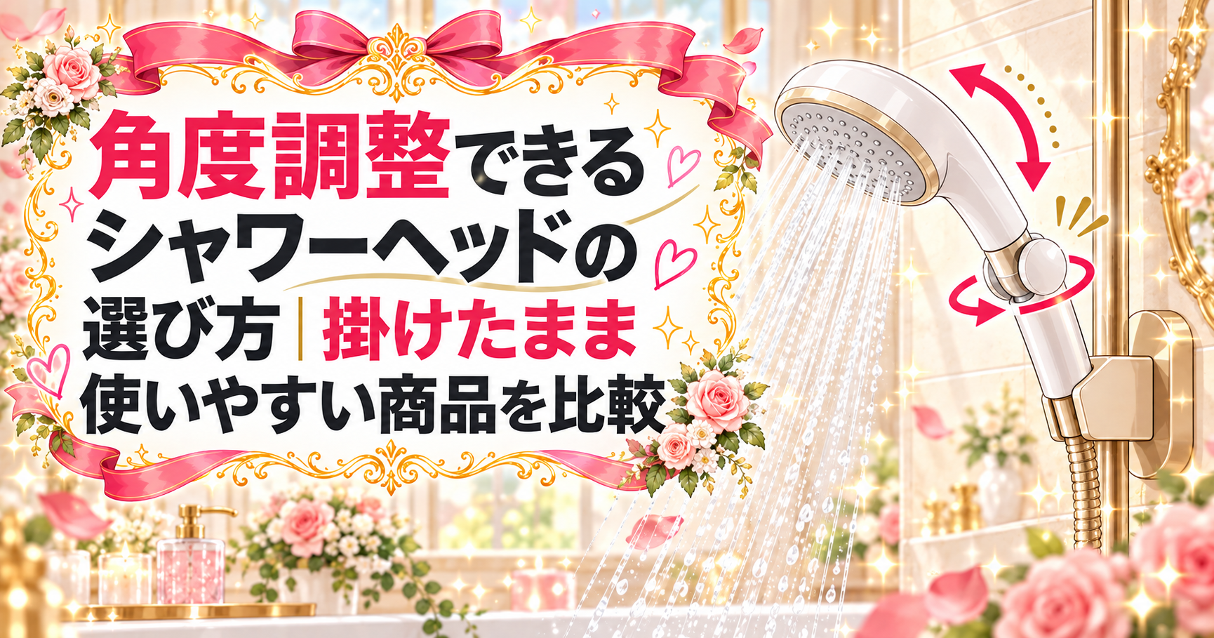 角度調整できるシャワーヘッドの選び方｜掛けたまま使いやすい商品を比較