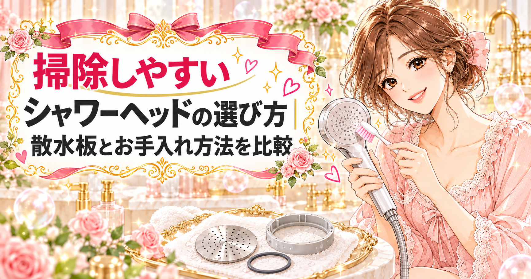 掃除しやすいシャワーヘッドの選び方｜散水板とお手入れ方法を比較