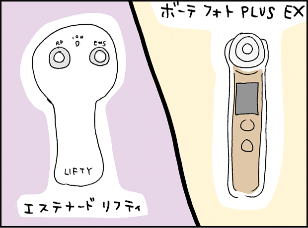 ノミネートされたエステナードリフティとボーテ フォトPLUS EXのイラスト